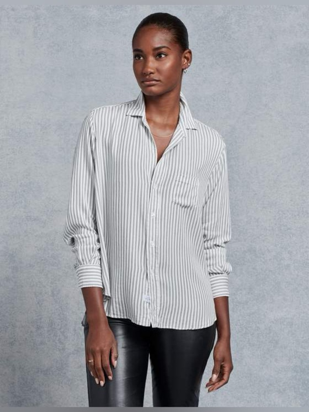 Frank & Eileen Women's Eileen Long Sleeve Striped Button Down Shirt Quiet Luxury